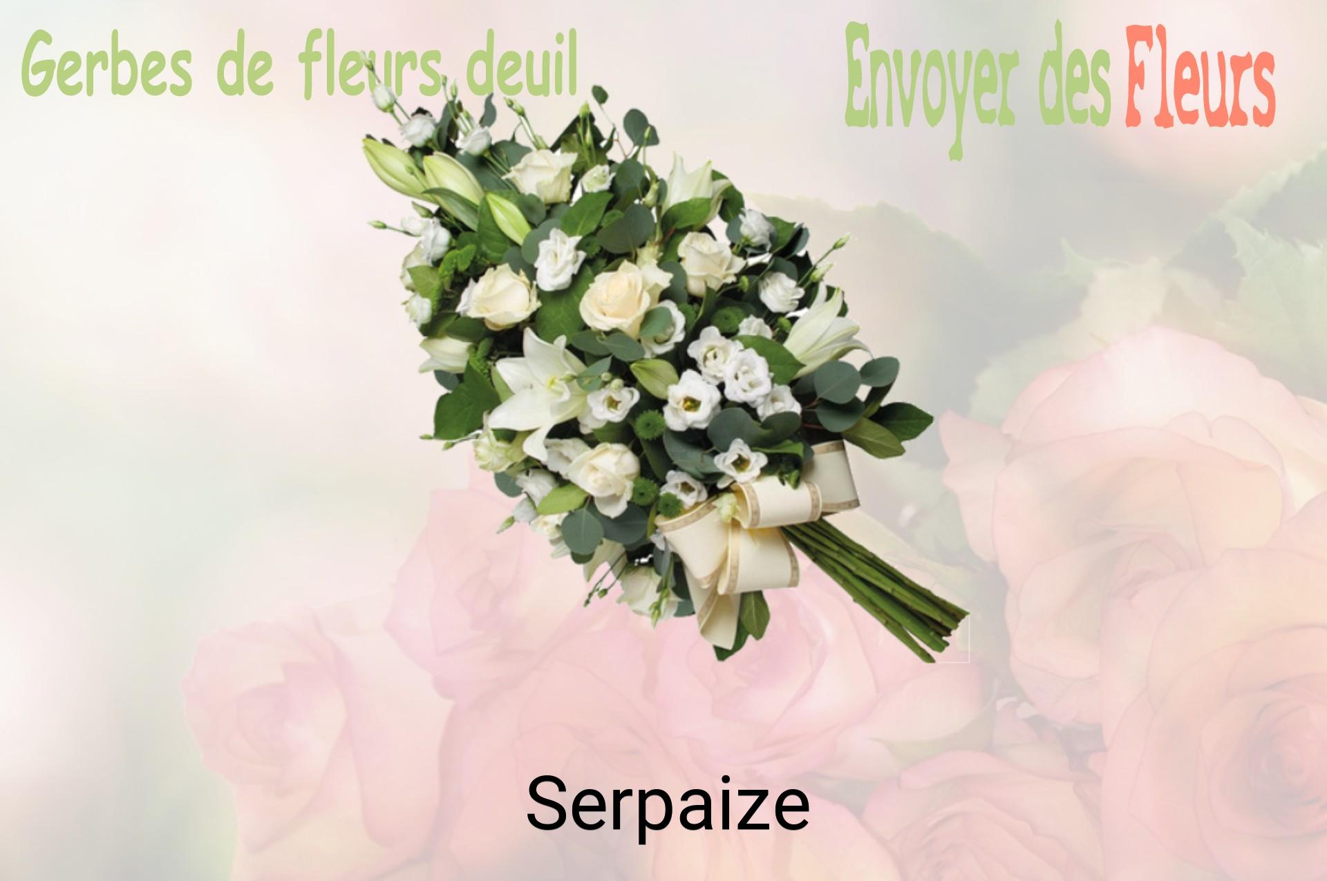 Gerbe de fleurs de deuil livrée à Serpaize